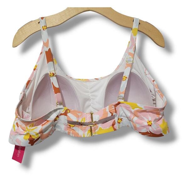 Xhilaration Juniors Plus Floral Bikini Bralette Top 22W – Built-In Padding - Picture 3 of 8